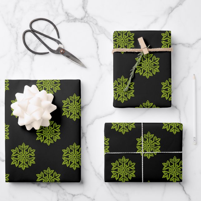 Simply Christmas Collection - Snowflake Wrapping Paper Sheet (Front)