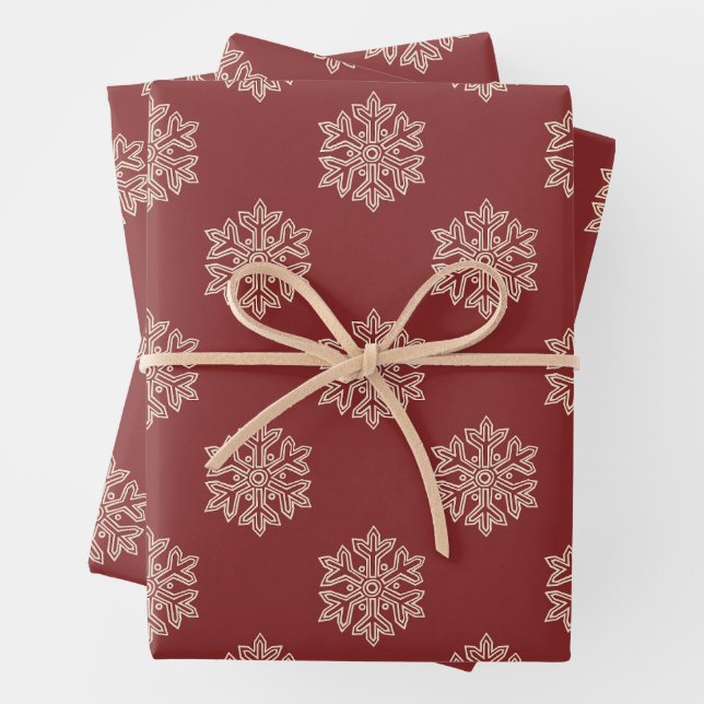 Simply Christmas Collection - Snowflake Wrapping Paper Sheet (In situ)
