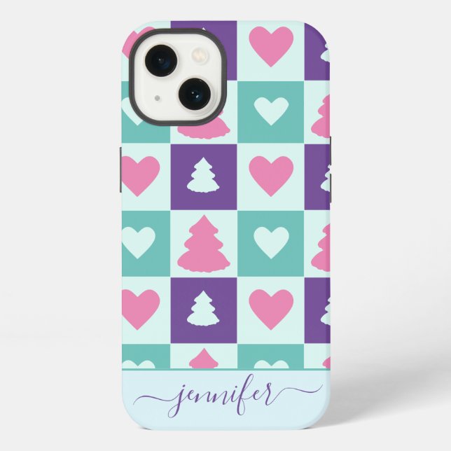 Simply Christmas tree pattern Case-Mate iPhone Cas Case (Back)