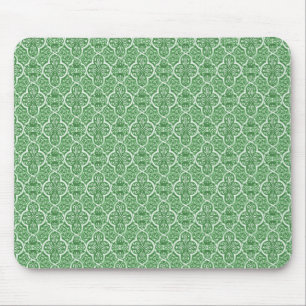 Simply Classic Damask Mousepad, Kelly Green Mouse Pad