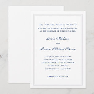 Simply Classic Wedding Invitation