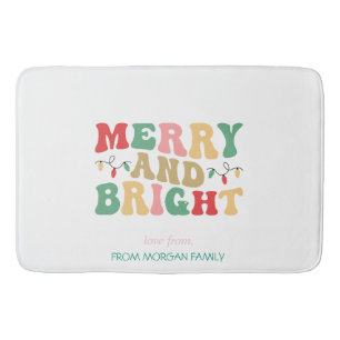 Simply Colourful Merry And Bright String Lights Bath Mat