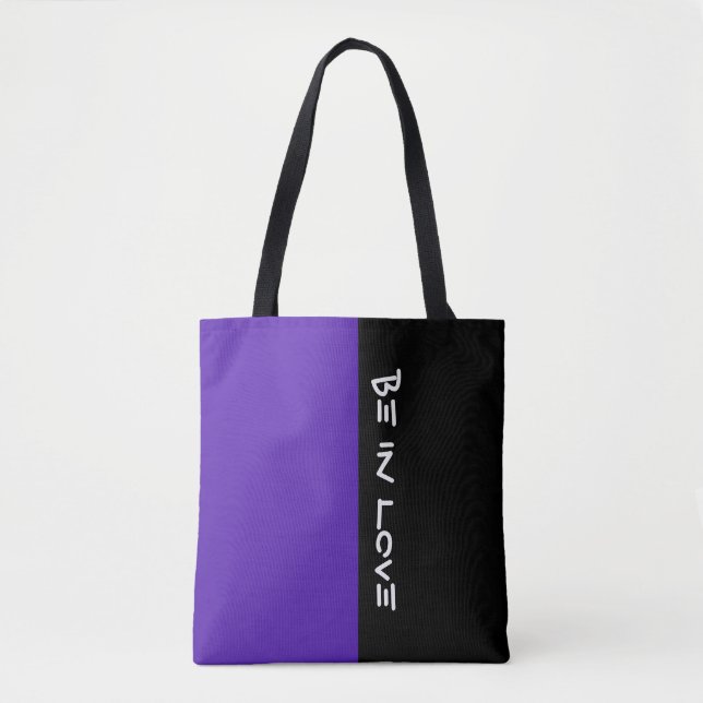 Simply colours DARK VIOLET & your Text Tote Bag (Front)