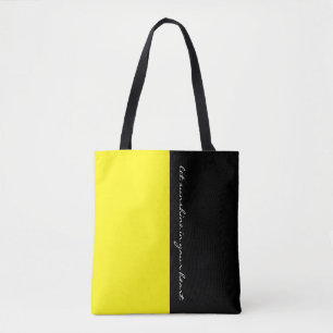 Simply colours LEMON YELLOW & your Text Tote Bag