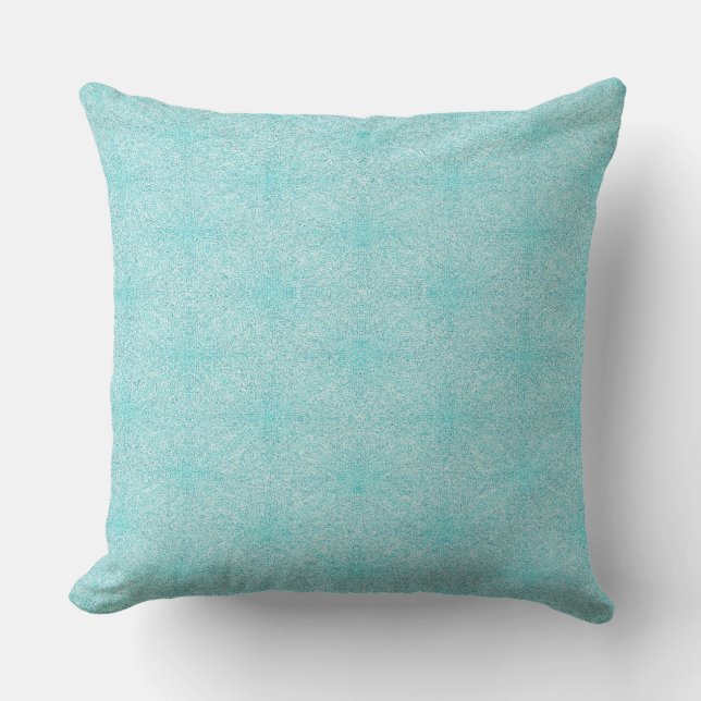 Simply Colours of Grainy Dark Turquoise  Cushion (Front)