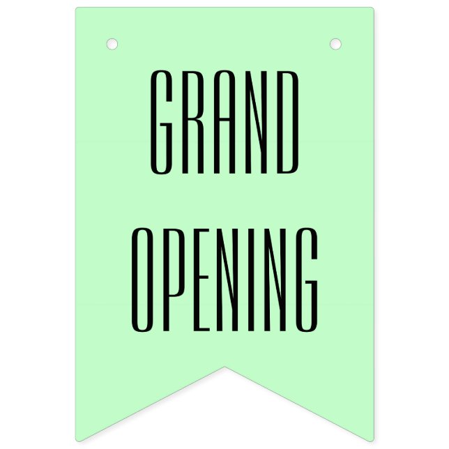 Simply colours & your Text: GRAND OPENING Bunting (First Flag)