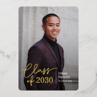 Simply Confident Foil Graduation Invitation