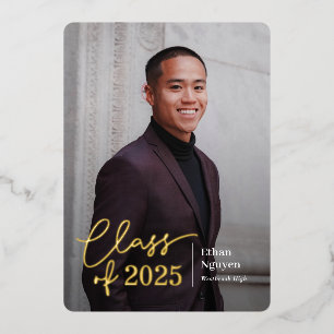 Simply Confident Foil Graduation Invitation