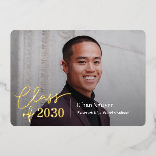 Simply Confident Foil Graduation Invitation Foil I