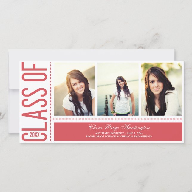 Simply Cool Graduation Announcement (Front)