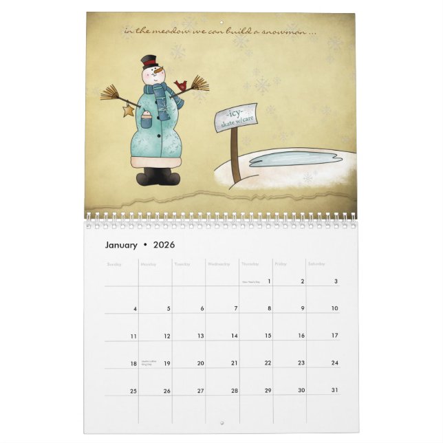 Simply Country Calendar (Jan 2026)