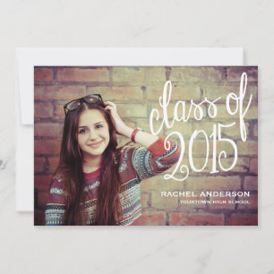 Simply Cursive Photo Graduation Party Invitation