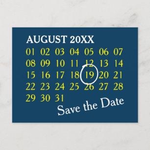 Simply Custom Calendar + your photo, backgr., text Announcement Postcard