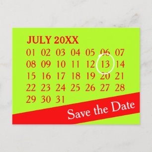 Simply Custom Calendar + your photo, backgr., text Announcement Postcard