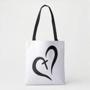 simply cute LOVE + FAITH = BLESSED design Tote Bag