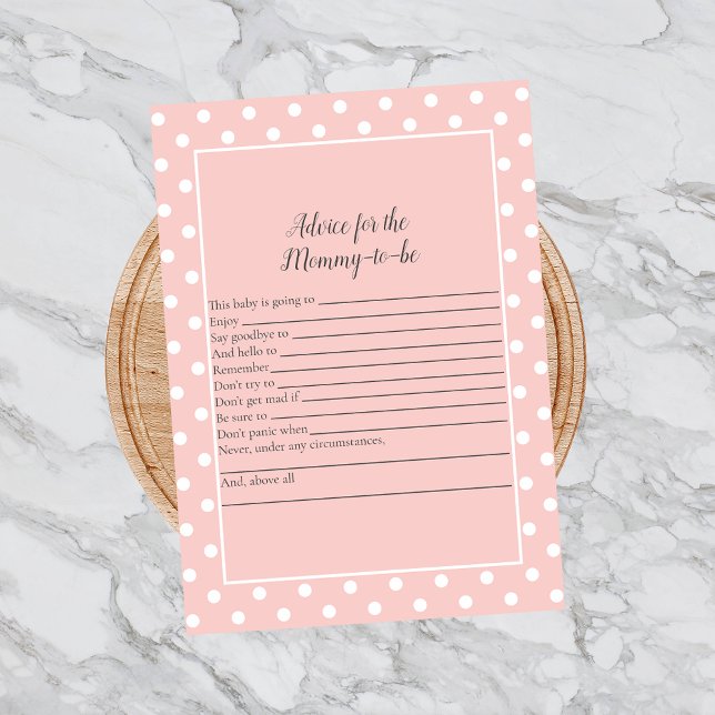 Simply Cute Pink Bow Advice For New Mum Game Invitation (Creator Uploaded)