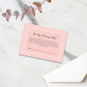 Simply Cute Pink Bow Mommys Belly Size Game Enclosure Card