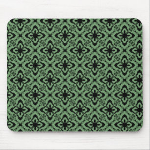 Simply Dazzling Damask Mousepad, Green Mouse Pad