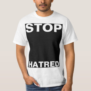 Simply design "rectangle black STOP HATRED" T-Shirt