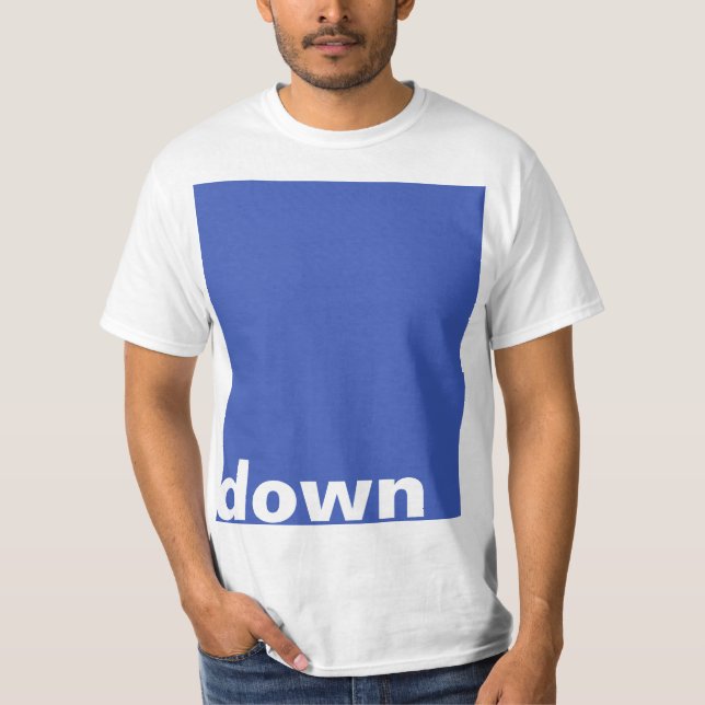 Simply design "rectangle blue down" + your ideas T-Shirt (Front)