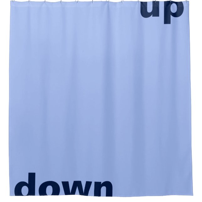 Simply design "rectangle light blue up down" shower curtain (Front)