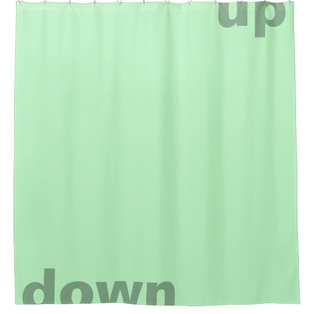 Simply design "rectangle light mint up down" shower curtain (Front)