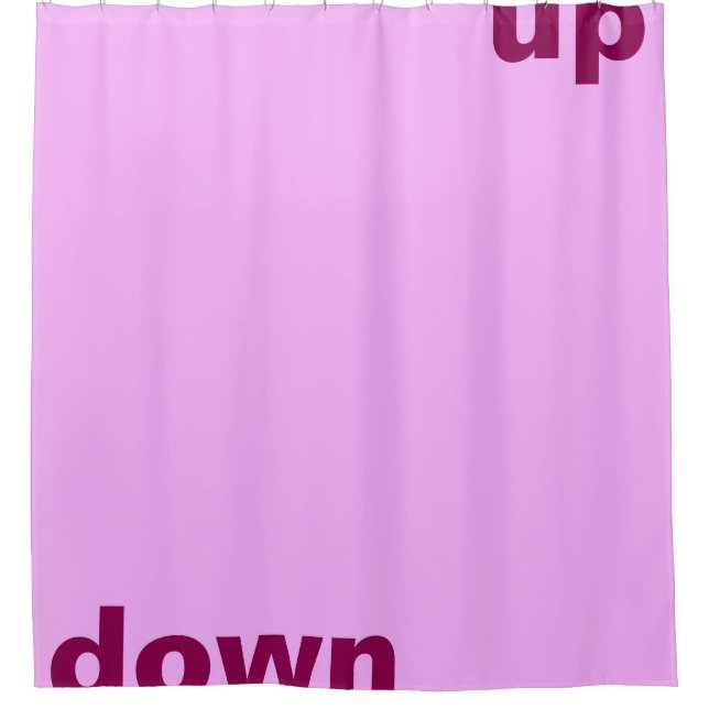 Simply design "rectangle light pink up down" shower curtain (Front)