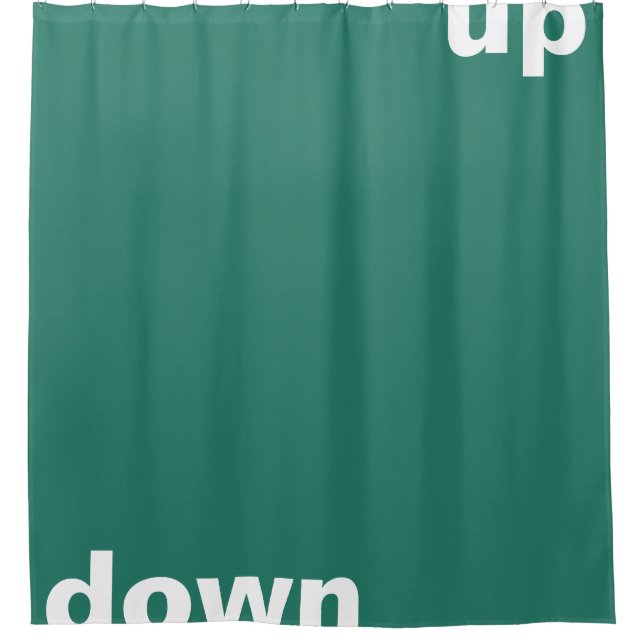 Simply design "rectangle ocean green up down" shower curtain (Front)
