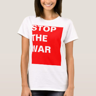 Simply design "rectangle red STOP THE WAR" T-Shirt