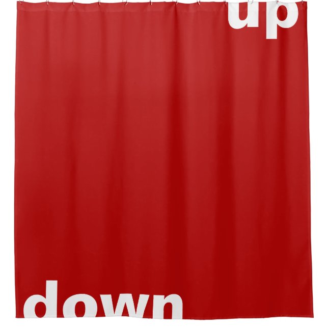 Simply design "rectangle red up down" + your idea shower curtain (Front)