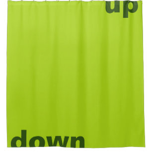 Simply design "rectangle spring green up down" shower curtain
