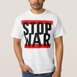 Simply design "stripes red STOP WAR" T-Shirt