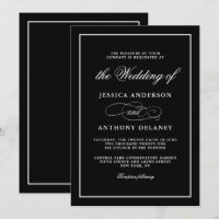 Simply Elegant Affair Black and White Wedding