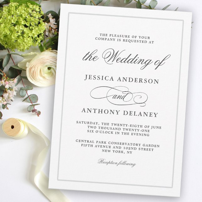 Simply Elegant Affair Wedding Invitation (Creator Uploaded)