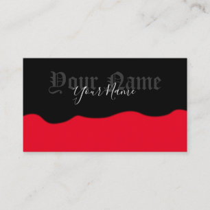 Simply elegant ancient black and berry waves business card