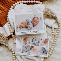 Simply Elegant Baby Boy Photo Collage Birth