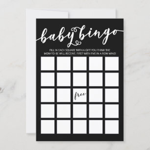 Simply Elegant Baby Shower Bingo Invitation