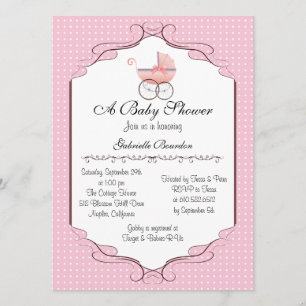 Simply Elegant Baby Shower Personalised Invite