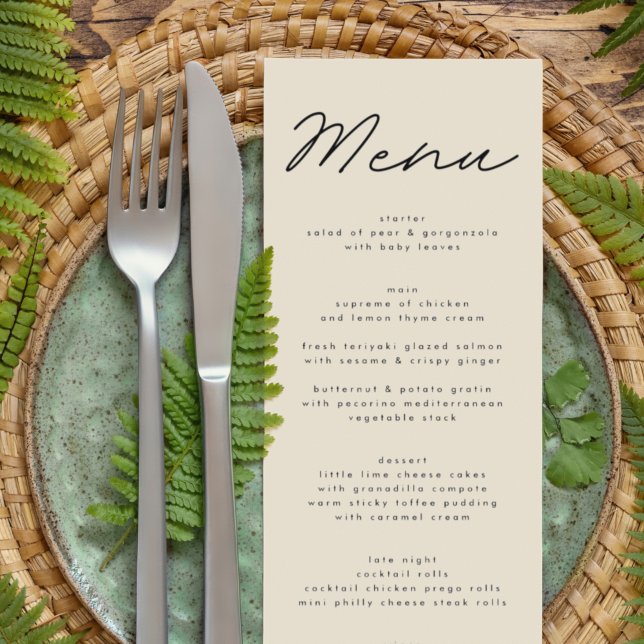 Simply Elegant Black & White Wedding Menu (Creator Uploaded)