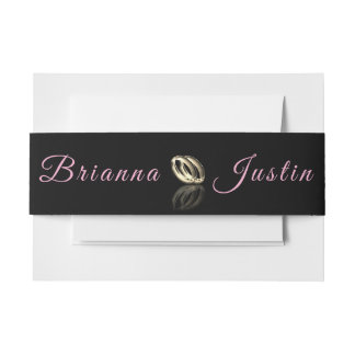 Simply Elegant Bride and Groom  Invitation Belly Band