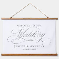 Simply Elegant Calligraphy Wedding Welcome Sign