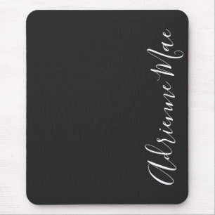 Simply Elegant Charcoal Gray Personalized Mouse Pad