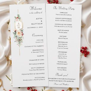 Simply Elegant Christmas Floral Monogram Program