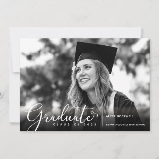 Simply Elegant Class of Graduate Photo Announcement