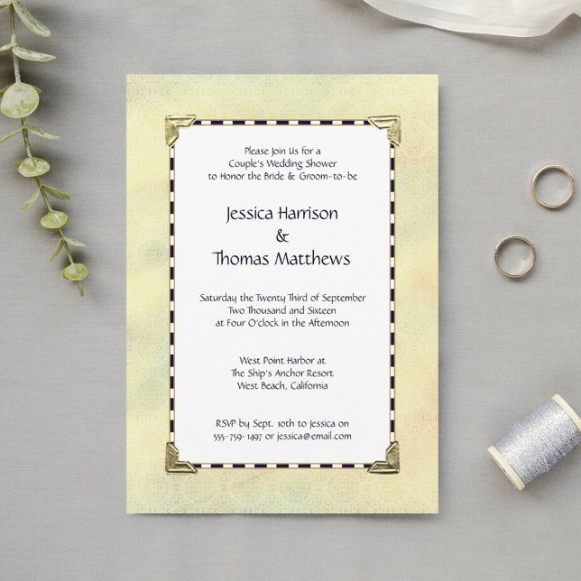 Simply Elegant Couple's Wedding Shower Invitation (Creator Uploaded)