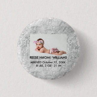 Simply Elegant cute Baby Girl Photo 3 Cm Round Badge