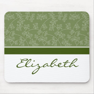 Simply Elegant Designer Custom Fern Green Mousepad