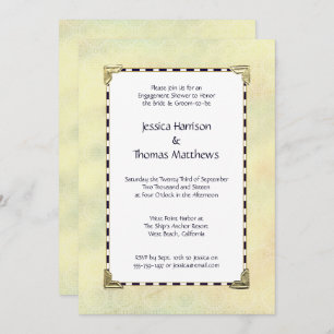 Simply Elegant Engagement Shower Or Party Invitation