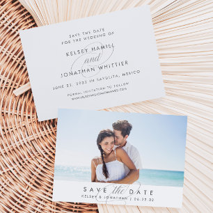 Simply Elegant Horizontal Photo Save the Date