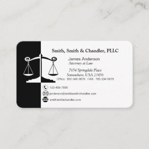 Simply Elegant Law Firm Business Cards